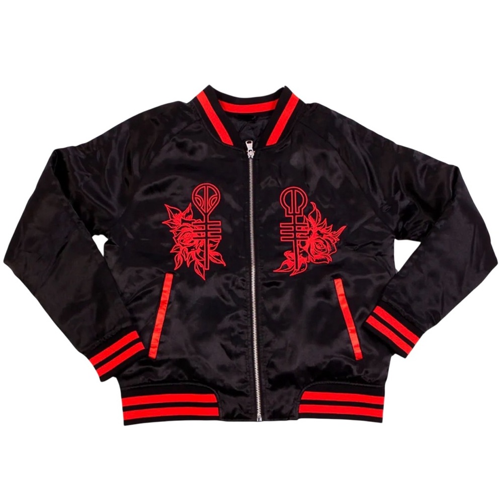 Limited Edition Twenty One Pilots Roses Souvenir Bomber Jacket Size Small Unisex